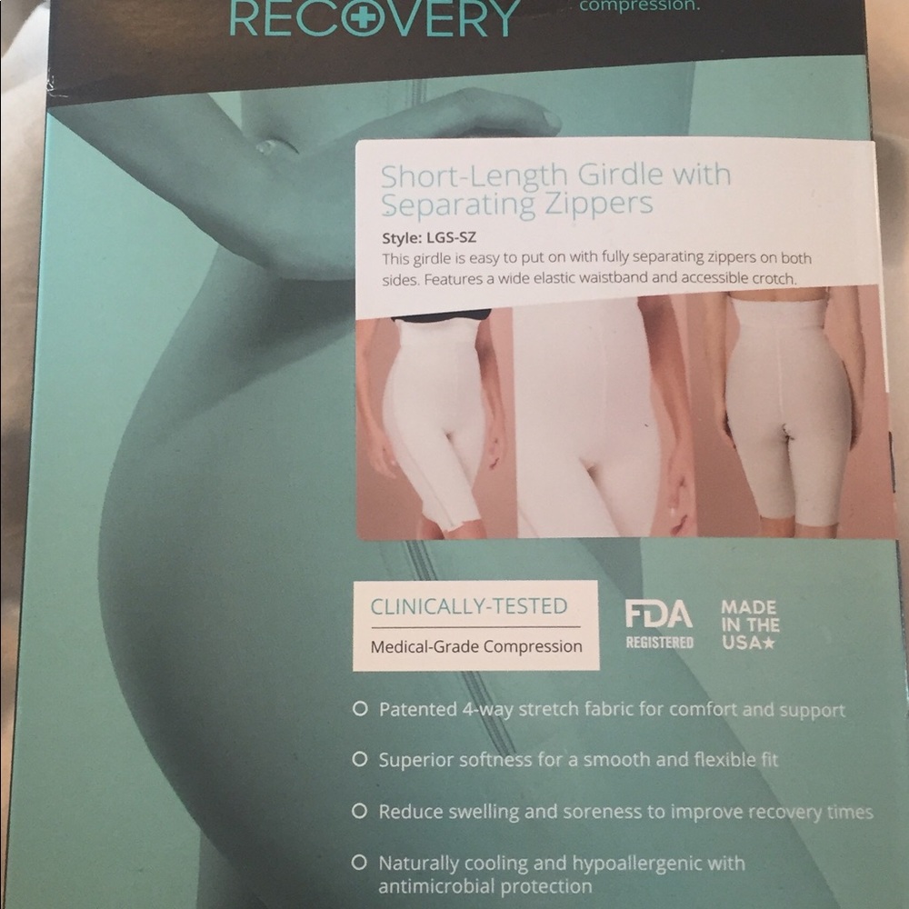 Marena Recovery Girdle with Zippers-Large/Beige